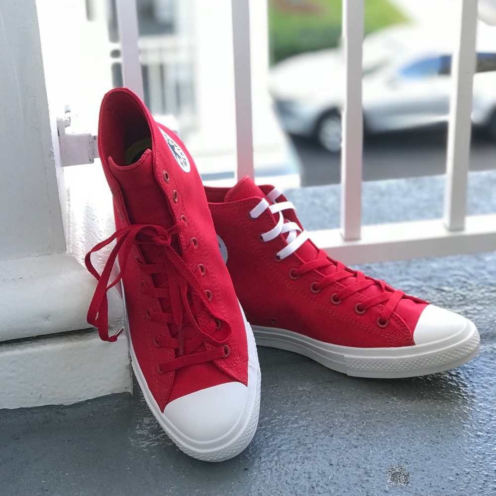 NWT Converse CT OX HI Salsa Red HT M AUTHENTIC - Picture 2 of 7